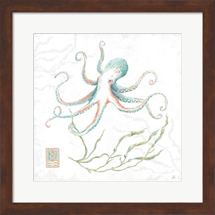 Framed Delicate Sea V Print