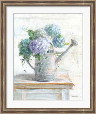 Framed Morning Hydrangeas II Print