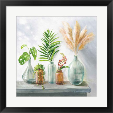 Framed Natural Riches I Clear Vase Print