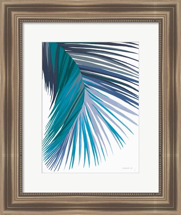 Framed Retro Big Leaf II Cool Print