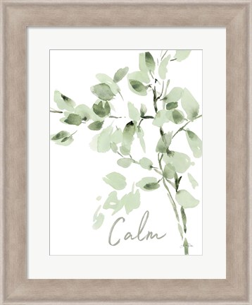 Framed Cascading Branches II Calm Print