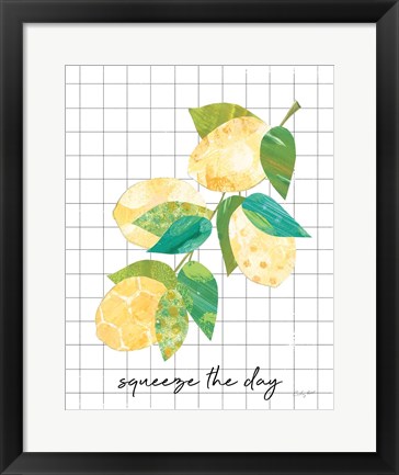 Framed Summer Lemons Sentiment II Print