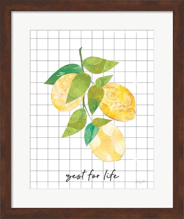 Framed Summer Lemons Sentiment I Print