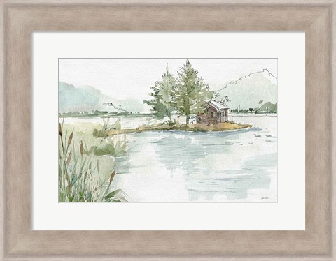 Framed Serene Lake II Print