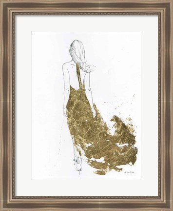 Framed Gold Dress II Print