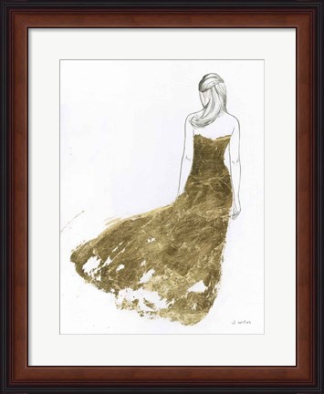 Framed Gold Dress I Print