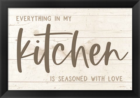 Framed Seasoned with Love Kitchen Print