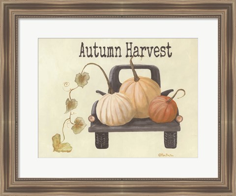 Framed Autumn Harvest Truck Print