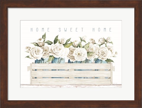 Framed Home Sweet Home Roses Print