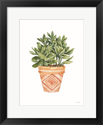 Framed Aztec Pot I Print