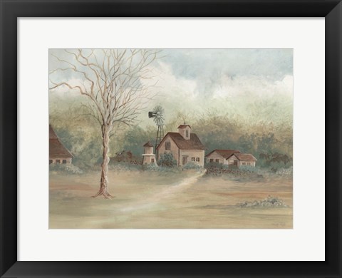 Framed Barns in the Distance Print