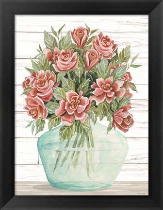 Framed Farmhouse Flowers IV Print