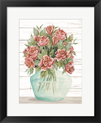 Framed Farmhouse Flowers IV Print