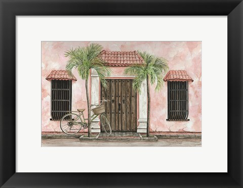 Framed Palms and Bike Print