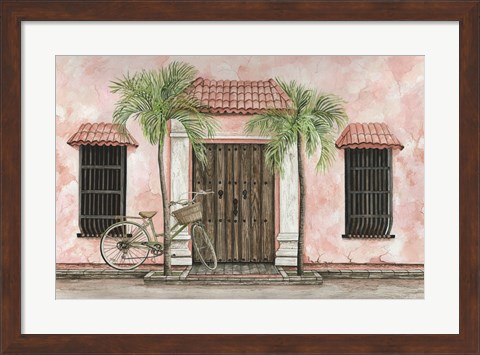 Framed Palms and Bike Print