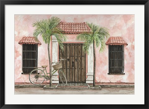 Framed Palms and Bike Print