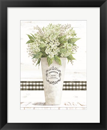 Framed White Hydrangea Print