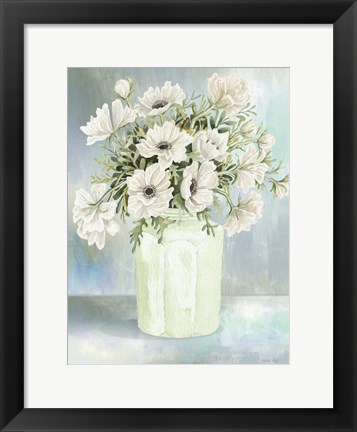 Framed White Blooms II Print