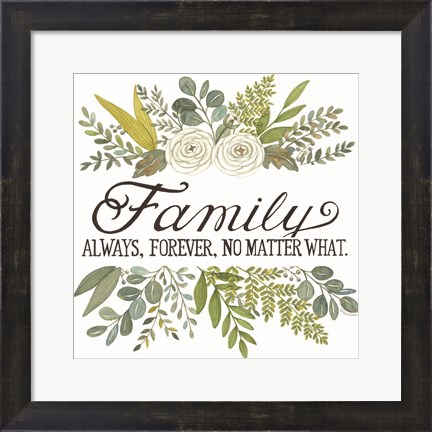 Framed Family Always, Forever Print