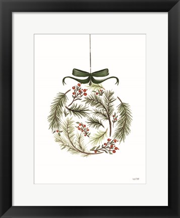 Framed Evergreen Ornament II Print