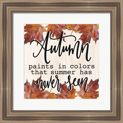 Framed Autumn Paints in Colors Print