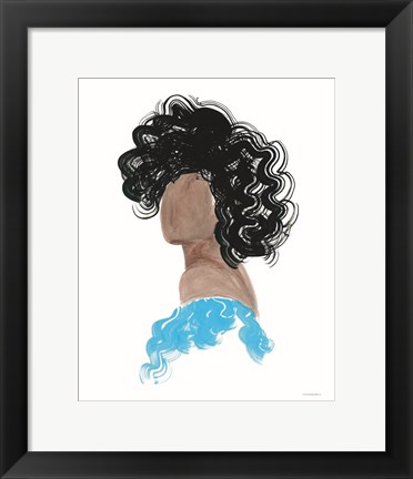 Framed Sunday Blue Dress Print