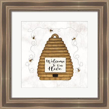 Framed Welcome to Our Hive Print