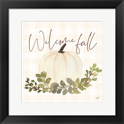 Framed Welcome Fall Pumpkin Print