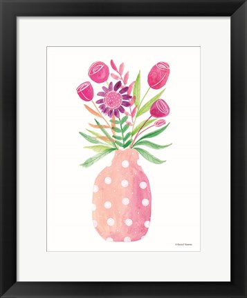 Framed Pretty in Pink Flower Pot Print