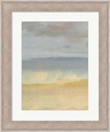 Framed Sand, Ocean and Sky Print