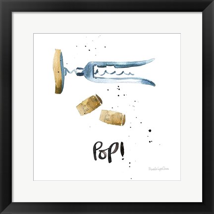 Framed Pop the Cork VII Print