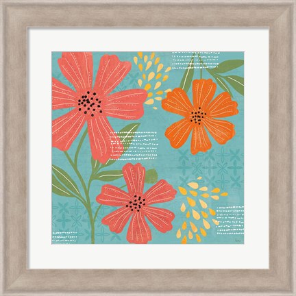 Framed Mod Floral II Print