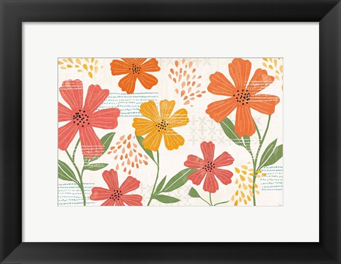 Framed Mod Floral I Print