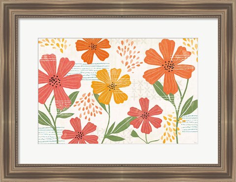 Framed Mod Floral I Print