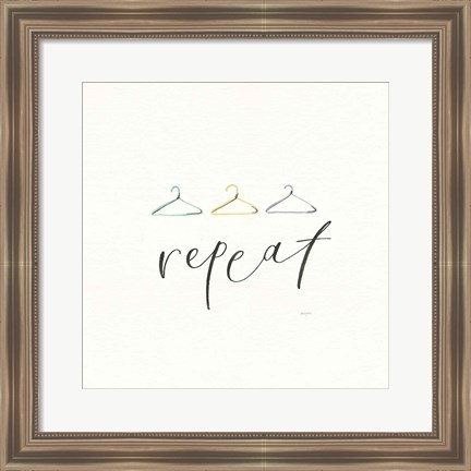 Framed Wash Dry Fold Repeat IV Print