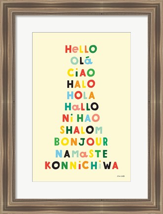 Framed Language of Hellos Yellow Print