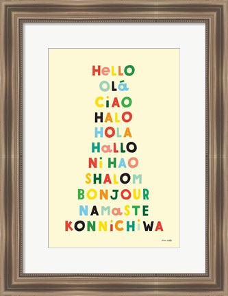 Framed Language of Hellos Yellow Print