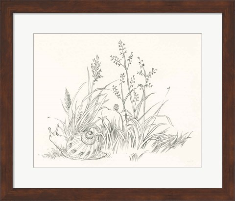 Framed Farm Nostalgia Flowers VII Dark Gray Print