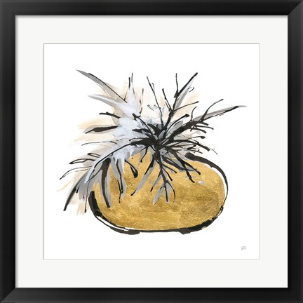 Framed Gilded Vase III Print