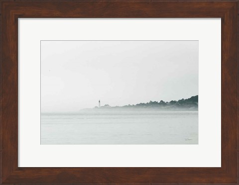 Framed Foggy Lighthouse Print