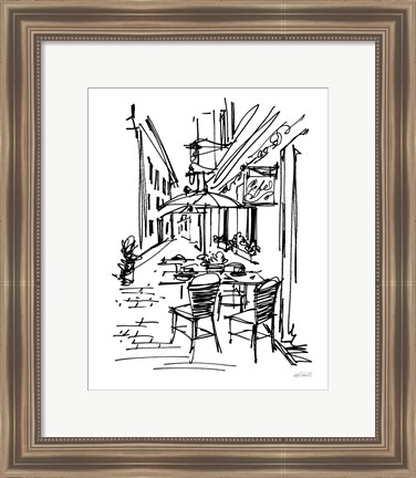 Framed Cafe Sketch II Print