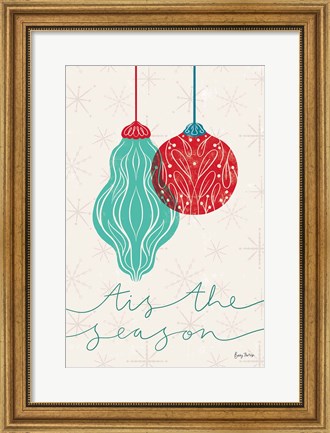 Framed Retro Ornaments VII Print