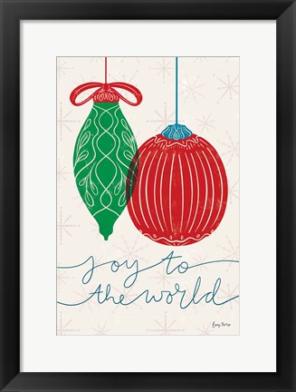 Framed Retro Ornaments VI Print