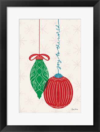 Framed Retro Ornaments II Print