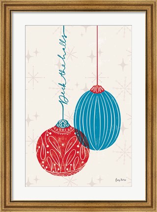 Framed Retro Ornaments I Print