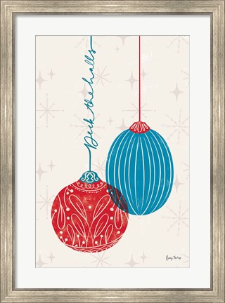 Framed Retro Ornaments I Print