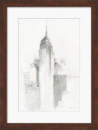 Framed City Sketch I Print