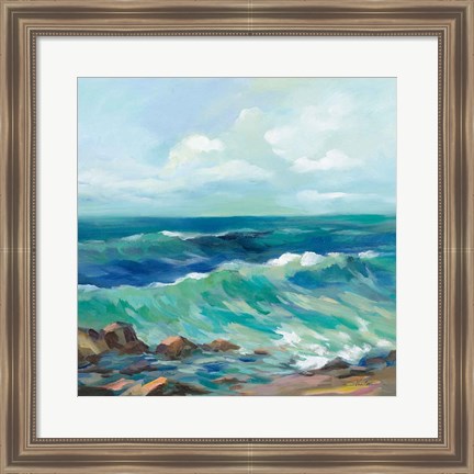 Framed Rocky Beach Print