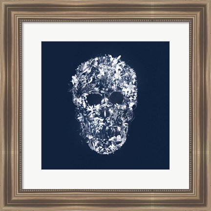 Framed Skull Silhouette Print