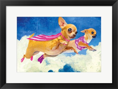 Framed Chick Chihuahua and Darlene Print